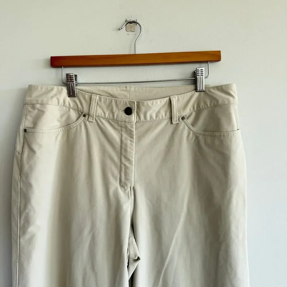 Lululemon City Sleek Utilitech Extra Wide Leg Pants Bone 32